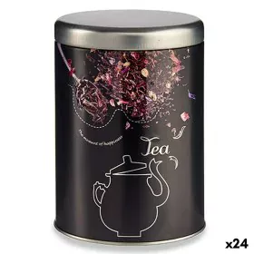 Tin Tea Black Metal 1 L 10,5 x 15 x 10,5 cm (24 Units) by Kinvara, Tea and coffee storage - Ref: S3624670, Price: 67,91 €, Di...