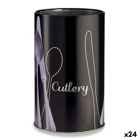 Cutlery Organiser Black Metal 1 L Pieces of Cutlery (24 Units) by Kinvara, Shelves and supports - Ref: S3624729, Price: 66,57...