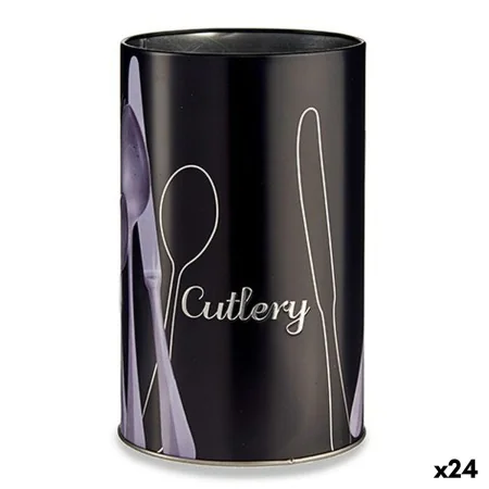 Cutlery Organiser Black Metal 1 L Pieces of Cutlery (24 Units) by Kinvara, Shelves and supports - Ref: S3624729, Price: 67,91...