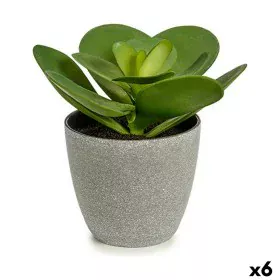 Plante décorative 18 x 18,5 x 18 cm Gris Vert Plastique (6 Unités) de Ibergarden, Plantes artificielles - Réf : S3624736, Pri...