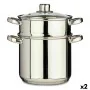 Steamer with Pan Glass 6 L (2 Units) by Kinvara, Steamers - Ref: S3624750, Price: 45,18 €, Discount: %