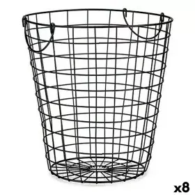 Cesto Com pegas Preto Aço 30 x 30 x 30 cm (8 Unidades) de Kinvara, Caixas e baús de arrumação - Ref: S3624765, Preço: 73,53 €...