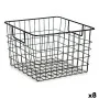 Basket With handles Black Steel 29 x 19,5 x 32 cm (8 Units) by Kinvara, Storage boxes and chests - Ref: S3624771, Price: 69,1...