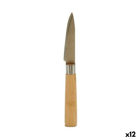 Coltello Spelucchino Argentato Marrone Acciaio inossidabile Bambù 22 x 19,5 x 2 cm (12 Unità) di Kinvara, Coltelli per sbucci...