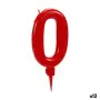 Candle Birthday Red Number 0 (12 Units) by BigBuy Party, Party items - Ref: S3624797, Price: 12,90 €, Discount: %