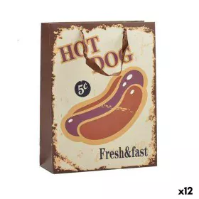 Sac en papier Hotdog & Coffee 10 x 33 x 25,5 cm (12 Unités) de BigBuy Home, Boîtes et sacs cadeaux - Réf : S3624822, Prix : 6...