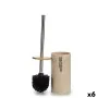 Toilet Brush Beige Silver Metal Resin Bamboo 9,6 x 37,5 x 9,6 cm (6 Units) by Berilo, Toilet accessories - Ref: S3624845, Pri...