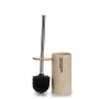 Toilet Brush Beige Silver Metal Resin Bamboo 9,6 x 37,5 x 9,6 cm (6 Units) by Berilo, Toilet accessories - Ref: S3624845, Pri...