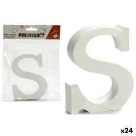 Lettre S Blanc Bois 2 x 16 x 14,5 cm (24 Unités) de Pincello, Lettres et chiffres - Réf : S3624867, Prix : 14,62 €, Remise : %