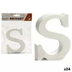 Buchstabe S Weiß Holz 2 x 16 x 14,5 cm (24 Stück) von Pincello, Buchstaben & Zahlen - Ref: S3624867, Preis: 14,02 €, Rabatt: %