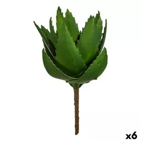 Decorative Plant Aloe Vera 13 x 24,5 x 14 cm Green Plastic (6 Units) by Ibergarden, Artificial Plants - Ref: S3624952, Price:...