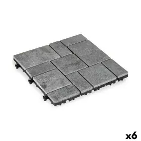 Interlocking Floor Tile Grey Stone Plastic 30 x 2,8 x 30 cm (6 Units) by Ibergarden, Floors - Ref: S3624968, Price: 36,00 €, ...