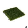 Baldosa Encajable Césped Verde Plástico 30 x 3,5 x 30 cm (6 Unidades) de Ibergarden, Suelos - Ref: S3624970, Precio: 36,00 €,...