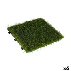 Baldosa Encajable Césped Verde Plástico 30 x 3,5 x 30 cm (6 Unidades) de Ibergarden, Suelos - Ref: S3624970, Precio: 36,58 €,...