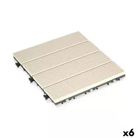 Piastrella ad Incastro Composite Beige Polietilene 30 x 2,6 x 30 cm (6 Unità) di Ibergarden, Pavimenti - Rif: S3624971, Prezz...