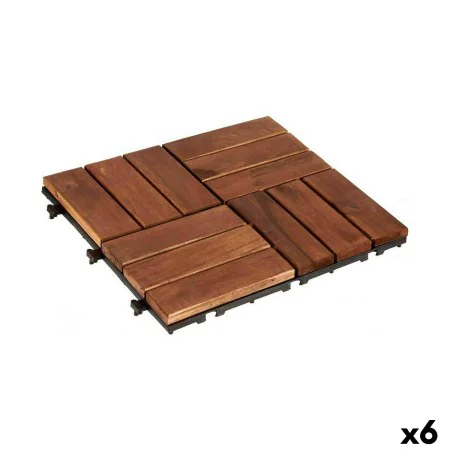 Ladrilho Encaixável Castanho Polietileno Acácia 30 x 2,8 x 30 cm (6 Unidades) de Ibergarden, Pavimentos - Ref: S3624975, Preç...