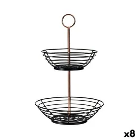 Fruit Bowl Black Copper Iron 28,5 x 8,5 x 28,5 cm (8 Units) by Kinvara, Plates and dishes - Ref: S3624976, Price: 75,71 €, Di...