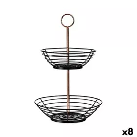 Fruit Bowl Black Copper Iron 28,5 x 8,5 x 28,5 cm (8 Units) by Kinvara, Plates and dishes - Ref: S3624976, Price: 83,57 €, Di...