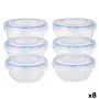 Ensemble de Boîtes à Lunch Hermétique Bleu Transparent Plastique 800 ml 15,5 x 7,5 x 15,5 cm (8 Unités) de Leknes, Stockage d...