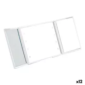 Specchio Tascabile Luce LED Bianco ABS 1,5 x 9,5 x 11,5 cm (12 Unità) di Berilo, Specchi cosmetici e specchietti compatti - R...