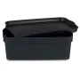 Boîte de rangement avec couvercle Anthracite Plastique 6 L 21 x 11 x 32 cm (12 Unités) de Kipit, Boîtes et coffres de rangeme...