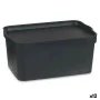 Scatola portaoggetti con coperchio Antracite Plastica 7,5 L 21 x 14,2 x 32 cm (12 Unità) di Kipit, Scatole e cassapanche - Ri...