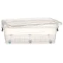 Boîte de rangement avec roues Transparent Plastique 30 L 40 x 20,5 x 63 cm (6 Unités) de Kipit, Rangement sous lit - Réf : S3...