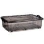 Boîte de rangement avec roues Anthracite Plastique 40 L 46,5 x 20 x 72,5 cm (6 Unités) de Kipit, Rangement sous lit - Réf : S...