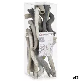 Tronco Decorativo Gris 9 x 27 x 9 cm (12 Unidades) de Gift Decor, Adornos - Ref: S3625046, Precio: 39,83 €, Descuento: %