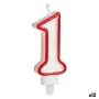 Candle Birthday Number 1 (12 Units) by BigBuy Party, Party items - Ref: S3625077, Price: 6,56 €, Discount: %