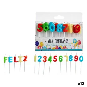 Candle Set Birthday Multicolour (12 Units) by BigBuy Party, Party items - Ref: S3625078, Price: 22,19 €, Discount: %