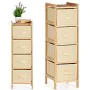 Chest of drawers Cream Wood Textile 28 x 89 x 29,5 cm (2 Units) by Kipit, Chest of Drawers - Ref: S3625082, Price: 65,18 €, D...