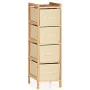 Chest of drawers Cream Wood Textile 28 x 89 x 29,5 cm (2 Units) by Kipit, Chest of Drawers - Ref: S3625082, Price: 65,18 €, D...