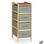 Chest of drawers Grey Wood Textile 34 x 84,5 x 36 cm (2 Units) by Kipit, Chest of Drawers - Ref: S3625083, Price: 70,11 €, Di...