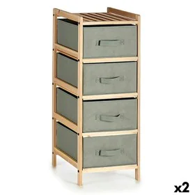 Chest of drawers Grey Wood Textile 34 x 84,5 x 36 cm (2 Units) by Kipit, Chest of Drawers - Ref: S3625083, Price: 67,91 €, Di...