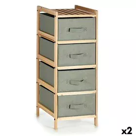 Cassettiera Grigio Legno Tessile 34 x 84,5 x 36 cm (2 Unità) di Kipit, Comò e cassettiere - Rif: S3625083, Prezzo: 67,91 €, S...