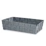 Cesta Multiusos Cinzento Tecido 3,8 L 34 x 8,5 x 21 cm (18 Unidades) de Kipit, Caixas de arrumação sem tampa - Ref: S3625085,...