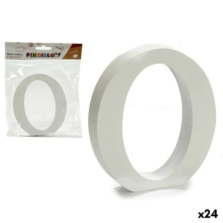 Letter O White Wood 2 x 16 x 14,5 cm (24 Units) by Pincello, Letters & Numbers - Ref: S3625108, Price: 14,02 €, Discount: %