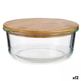 Lancheira Redonda com Tampa Bambu 17 x 7 x 17 cm (12 Unidades) de Vivalto, Armazenamento de alimentos - Ref: S3625119, Preço:...