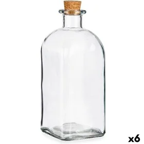 Tin Plug Cork Glass 1 L 9 x 22 x 9 cm (6 Units) by Vivalto, Food storage - Ref: S3625126, Price: 14,58 €, Discount: %