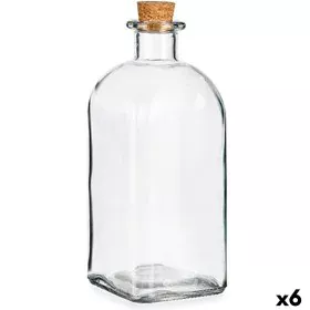 Boîte Bouchon Liège verre 1 L 9 x 22 x 9 cm (6 Unités) de Vivalto, Stockage des aliments - Réf : S3625126, Prix : 14,58 €, Re...