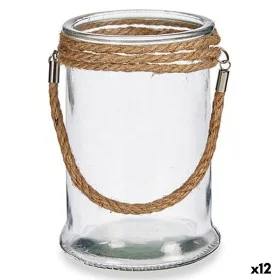 Portavelas Transparente Vidrio Hierba marina 12,5 x 17 x 12,5 cm (12 Unidades) de Gift Decor, Candelabros y portavelas - Ref:...