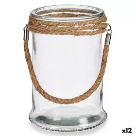 Kerzenschale Durchsichtig Glas Seegras 12,5 x 17 x 12,5 cm (12 Stück) von Gift Decor, Kerzenständer und Kerzenhalter - Ref: S...