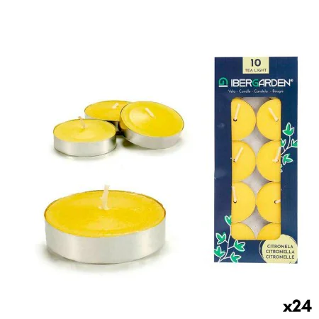 Candle Set Citronela Yellow (24 Units) by Ibergarden, Outdoor Candles - Ref: S3625167, Price: 20,59 €, Discount: %