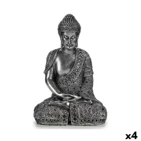 Figura Decorativa Buda Sentado Prateado 17 x 32,5 x 22 cm (4 Unidades) de Gift Decor, Adornos - Ref: S3625168, Preço: 75,95 €...