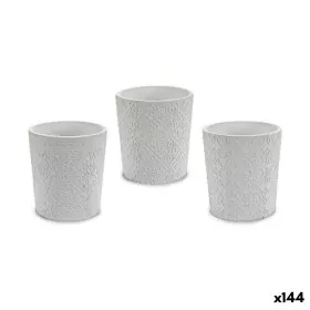 Macetero Patrón Blanco Cerámica 12,3 x 12 x 12,3 cm (144 Unidades) de Ibergarden, Maceteros - Ref: S3625180, Precio: 220,70 €...