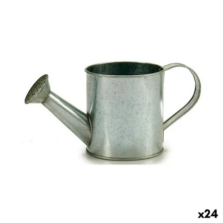 Planter Watering Can Silver Zinc 24,5 x 11 x 11 cm (24 Units) by Ibergarden, Cachepots - Ref: S3625206, Price: 60,96 €, Disco...