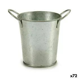 Cache-pot Seau Argenté Zinc 16 x 12 x 11 cm (72 Unités) de Ibergarden, Cache-pots - Réf : S3625209, Prix : 56,87 €, Remise : %