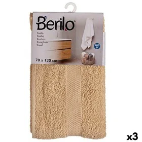 Bath towel Cream 70 x 130 cm (3 Units) by Berilo, Towels - Ref: S3625231, Price: 19,58 €, Discount: %