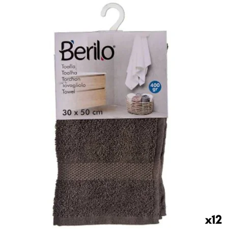 Bath towel Grey 30 x 50 cm (12 Units) by Berilo, Towels - Ref: S3625241, Price: 15,91 €, Discount: %